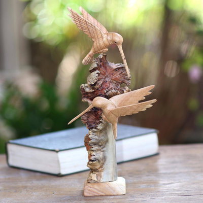 Animals Wood Garden Statue
