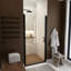 Porte de douche demi-cadre avec verre transparent l 34 po x H 72 po
