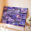 Toile «A Dreamy Collage» composée de diverses nuances de mauve avec art mural, textures douces comme la fourrure duveteuse et les nuages délicats-17620265