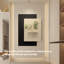 Art mural moderne en grès de style Mid-Century pour hall d'entrée, décor double couche rectangulaire avec vase de culture aquatique à faire soi-même (sans plantes)-687338126