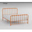 Lit plateforme simple en métal avec finition orange (aucun sommier requis, livré dans une boîte)-662391995-662391998