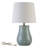 19.25" Green Ceramic Table Lamp With Textured Base & Linen Shade-453785793