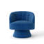 Fauteuil demi-tonneau pivotant en velours Murrow-1657574652
