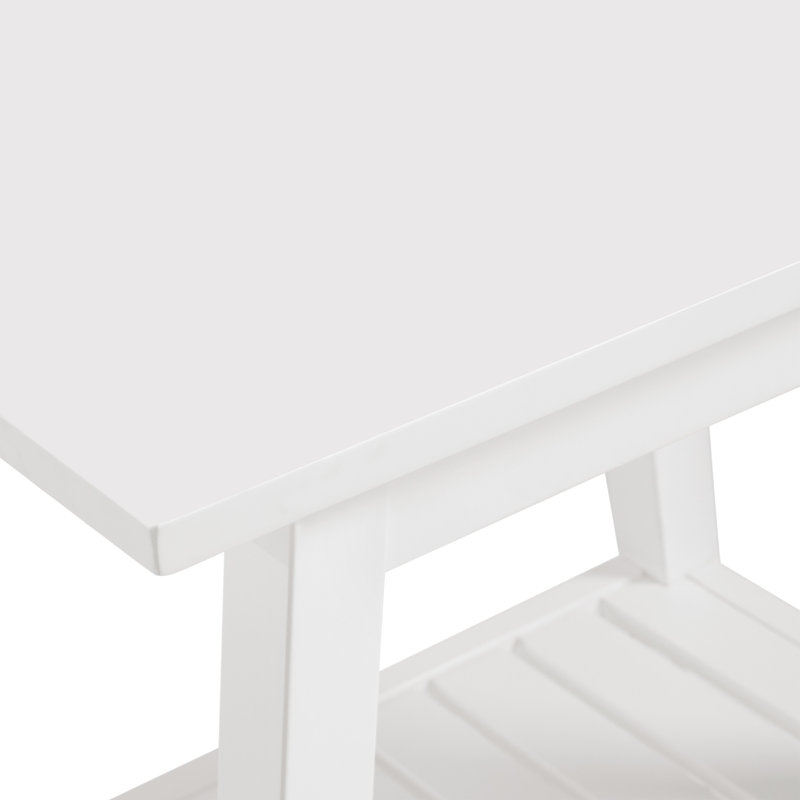 Alaterre Furniture Dorset Bench Stool with Storage – Multi-Functional and Space-Saving Wooden Seat with Bottom Shelf for Bathroom, Entryway, Bedroom, or Kitchen Seating & Organization