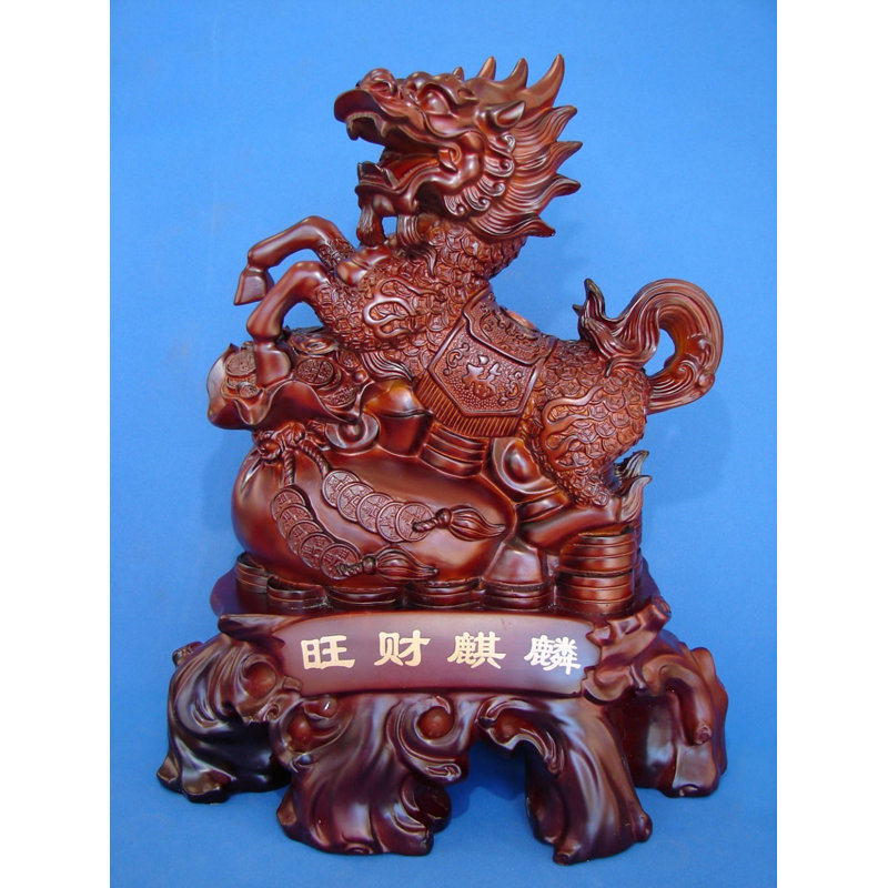 Ensemble de 2 figurines de cheval dragon chinois