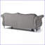 Canapé touffeté en velours clair Glam Light - Structure en bois franc durable pour le salon | Gris foncé | Velours | Dossier capitonné