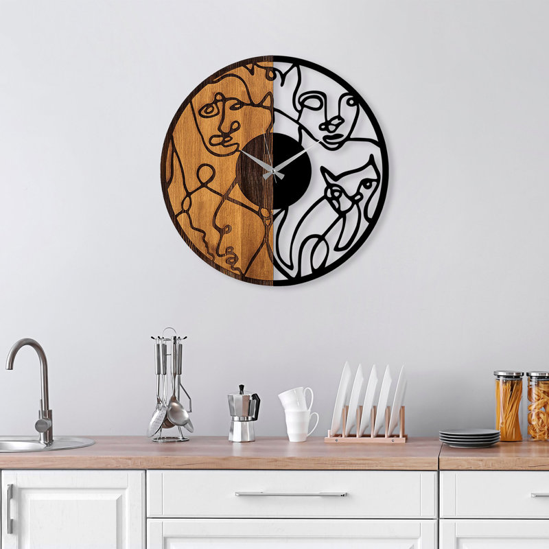 Horloge murale décorative en bois