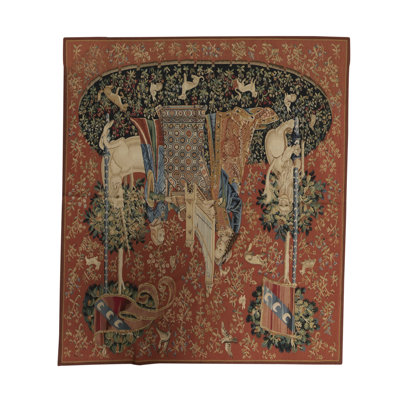 Hand-Knotted High-Quality Red/Green/Beige Area Rug