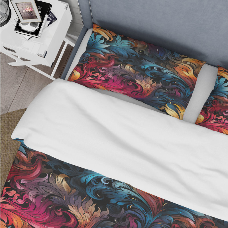 Literie Contemporary Fusion Paisley, Housse de couette pour très grand lit et 2 très