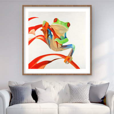 Red-eyed frog - Exotic Framed Matted Print | Home Decor