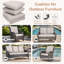 Ensemble de coussins et coussins  intérieur / extérieur résistant à l'eau - 25 po x 22 po x 4 po -2077793051-2077793055