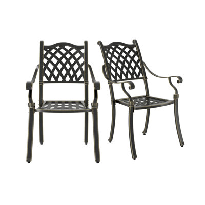Fauteuil de salle à manger d'extérieur en fonte d'aluminium