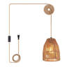 Bay Isle Home™ Platres 1- Light Plug-in Hand-Woven Geometric Pendant ...