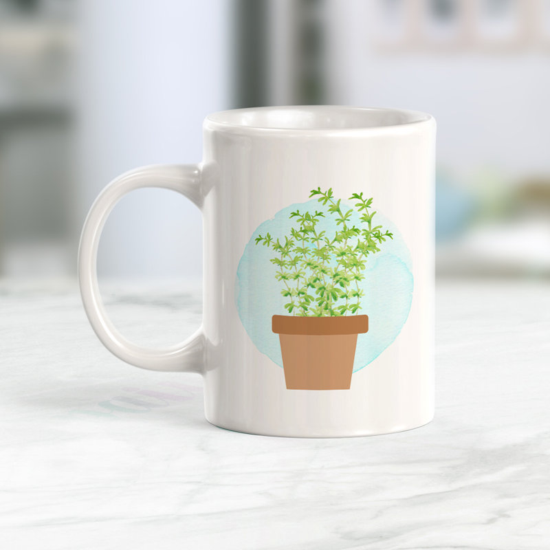 Grande tasse à café Thym 11 oz, Ensemble de verres à lait, Plastique polypropylène