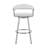 Robinett Swivel Counter or Bar Height Bar Stool with Arms and Footrest in Faux Leather and Metal-713352358-713352357-717185948
