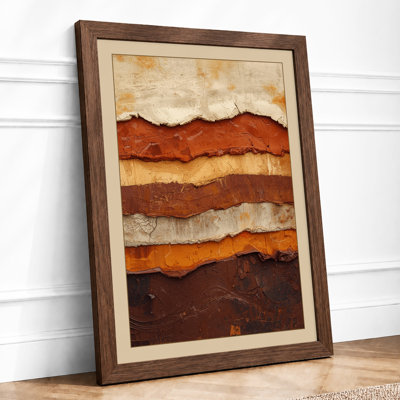 Earthbound Strata Abstract - Framed Print