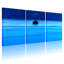 «Night Sea Boat Stars Calm Water Sky», ensemble de 3 impressions sur toile-104713585