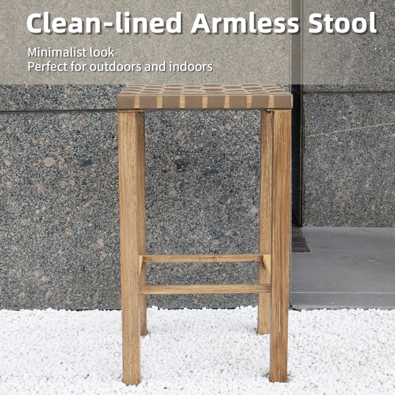 Tabouret de bar extérieur en métal 27,6 po Burleen (ensemble de 2)