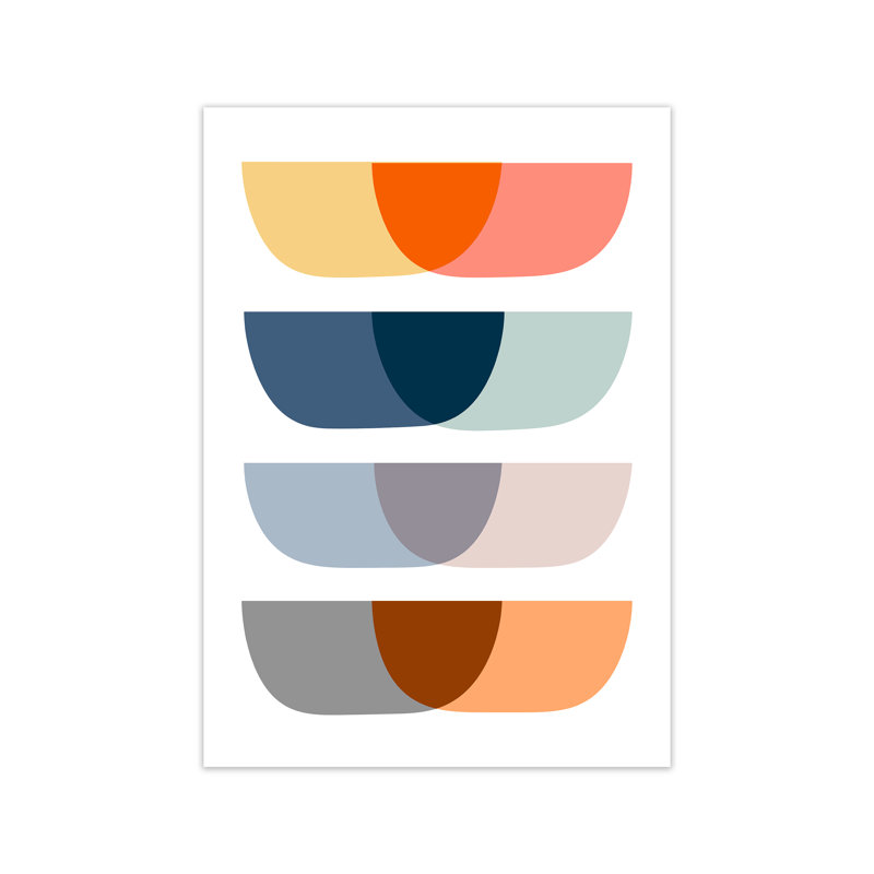 Abstract Mid Century Design Original - Print, No Frame, 84.01cm H x 59.4cm W x 4cm D