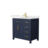 Beckett 36" Freestanding Single Bathroom Vanity with Quartz Top