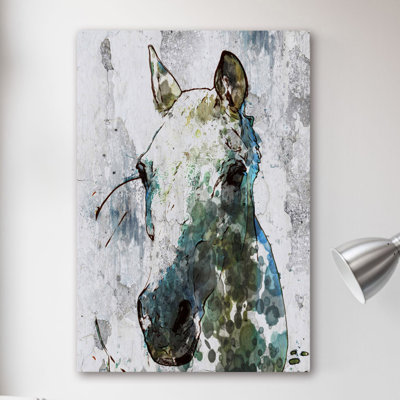 " Light Gray Horse " by Irena Orlov Watercolor Print