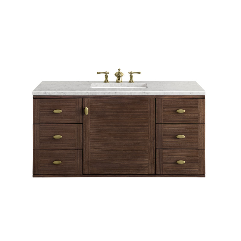 Amberly 48'' W Single Vanity, Eternal Jasmine Pearl, 8" Widespread