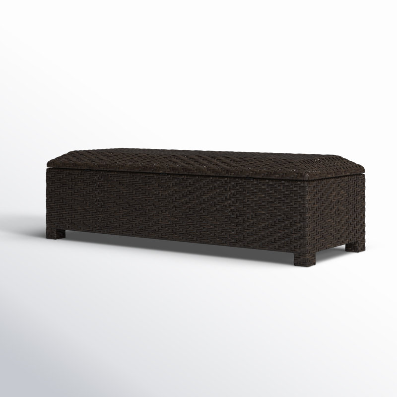 Banc de rangement en osier / rotin Offerman