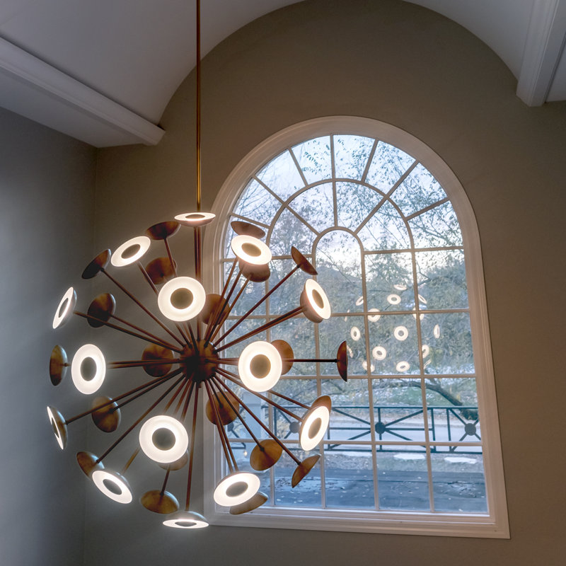 Dot 24 - Light LED Chandelier, Gold