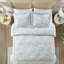 Édredon pour grand lit blanc - coton 200Tc, broderie, rembourrage surdimensionné 100% coton foncé-128745116