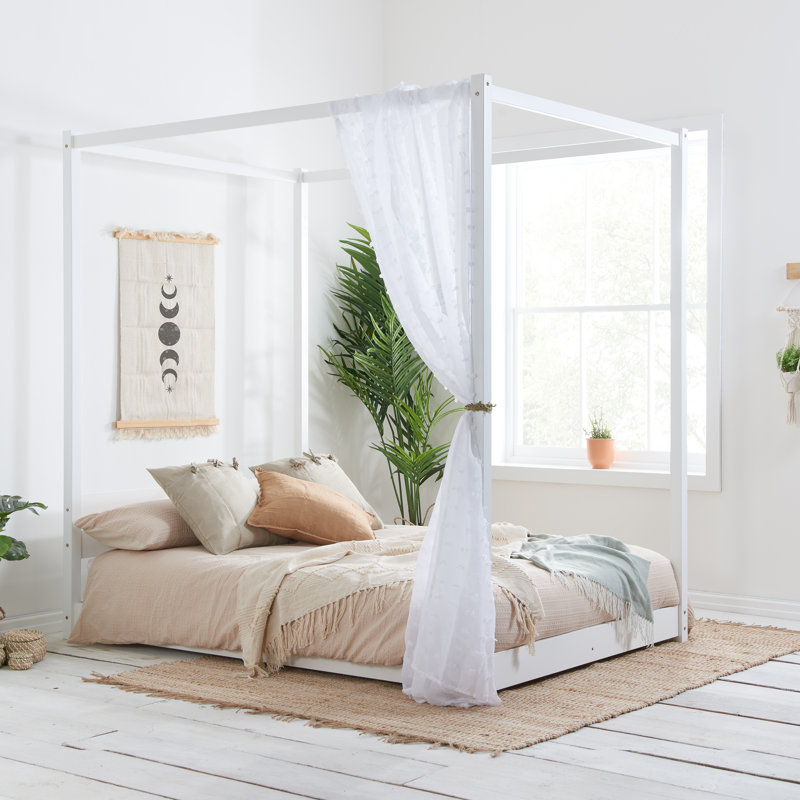 Four Poster Bed, Whtie, Kingsize (5')