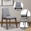 Ensemble de 2 chaises d'appoint au fini noyer