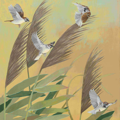 " Sparrows And Phragmates Sq " Painting Print