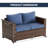 Stylish Wicker Outdoor Patio Loveseat-481649701
