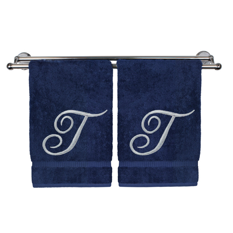 Super Plush Washcloth, Navy/Silver, T