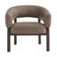 Chaise d'appoint moderne en similicuir et métal