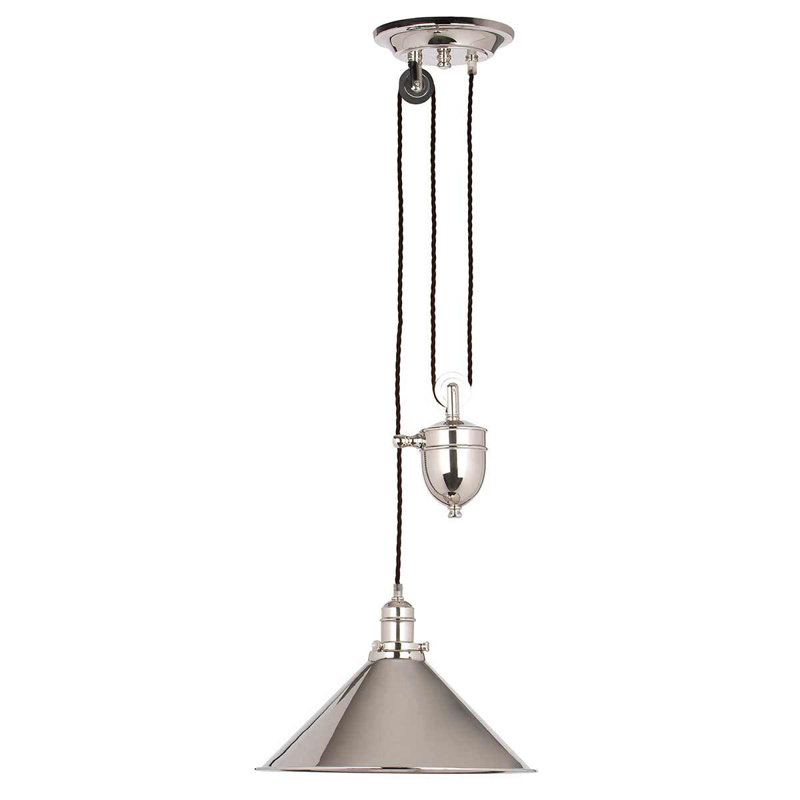 Leanna 1 - Light Cone Pendant, Polished Nickel
