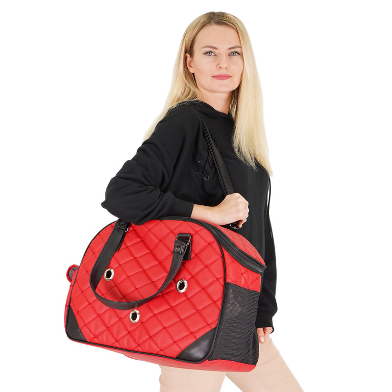Sac de transport pour animaux Trina, Petit (H 17,3 po x l 10,6 po x P 8,3 po), Rouge