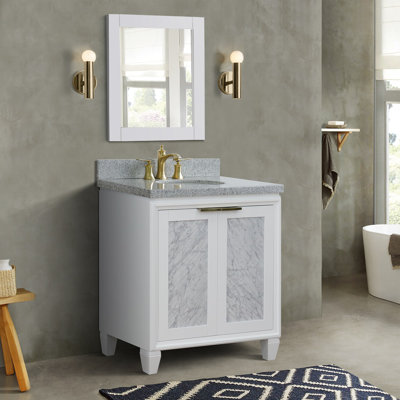 Schreck 31'' Single Bathroom Vanity with Granite Top
