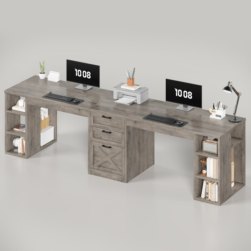 Bureau de direction 96,5 po, Gris