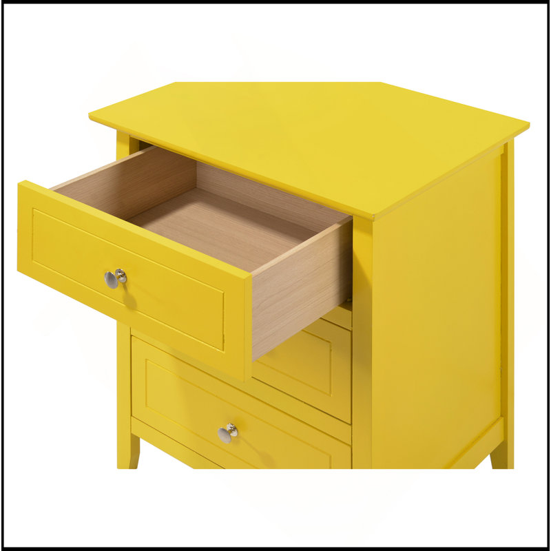 Table de chevet transitionnelle, Jaune