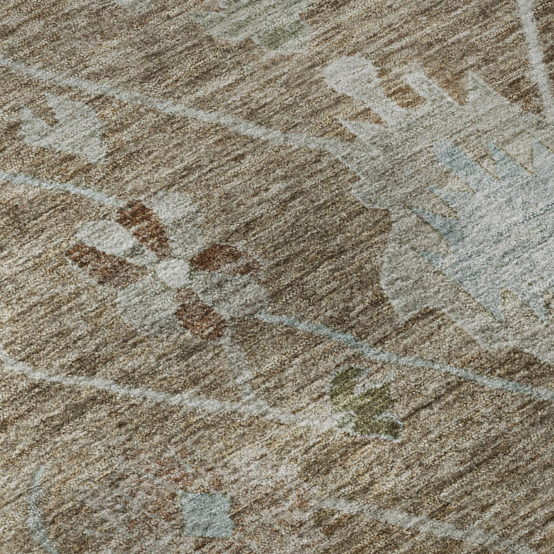 Tapis de qualité supérieure lavable à la machine Mayfield Global, 5 pi x 7 pi 6 po, Brun