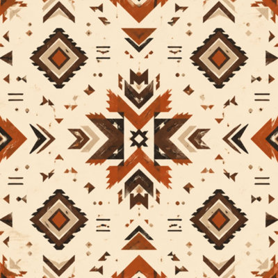 Removable Peel and Stick Wallpaper Roll Western Aztec Southwestern Native American Farmhouse Navajo 23.6"W x 118"H
