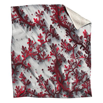 Red Branch Pattern Blankets