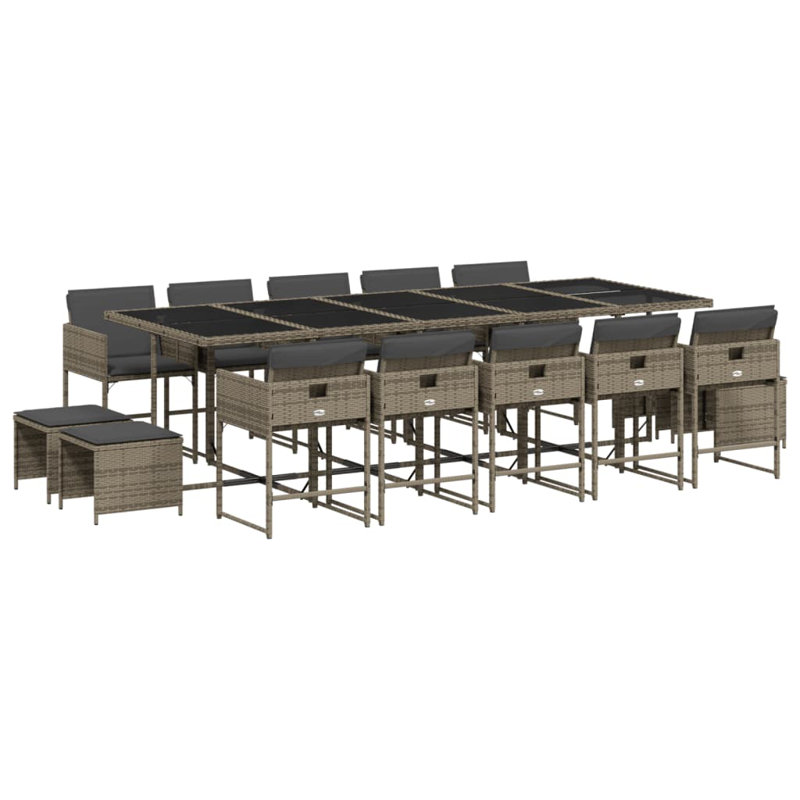  Garden Dining Set Grey, Dark Grey, Gray, Dark Gray