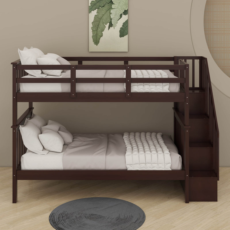 Twin-Over-Twin Bunk Bed With Storage, Espresso