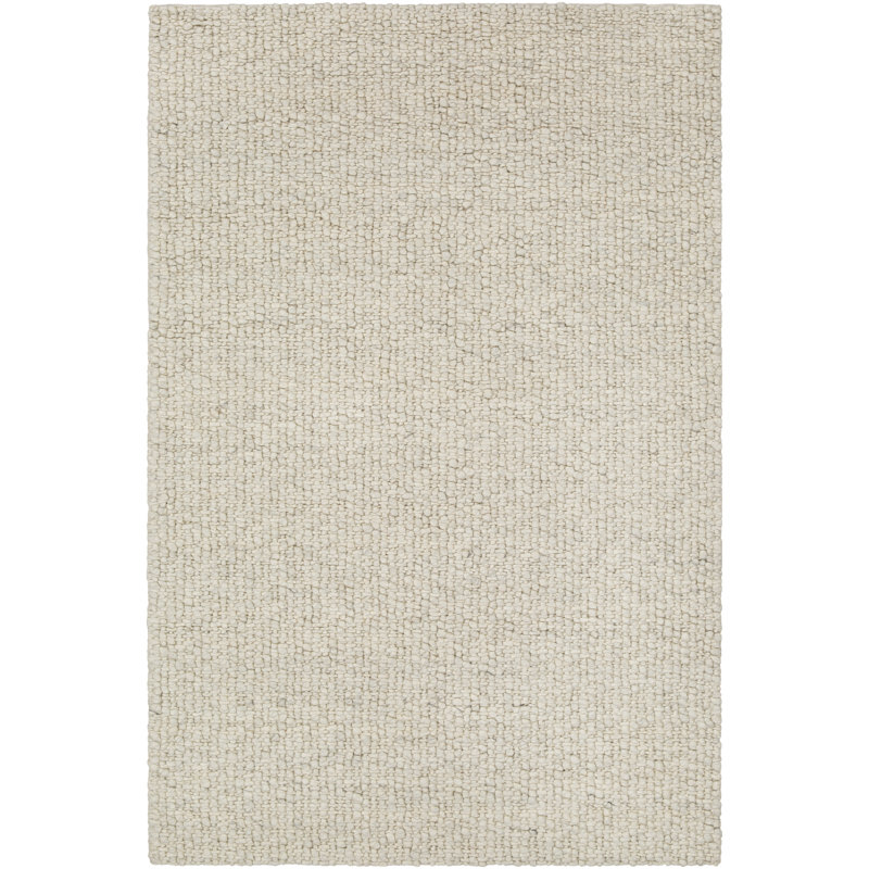 Tapis crème en laine tissé à la main Barden, Rectangle 8 pi x 10 pi