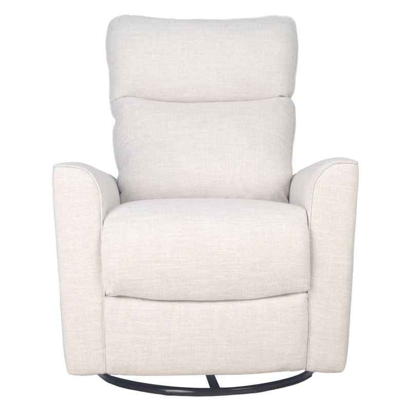 Soho Swivel Glider, Ivory Polyester Blend