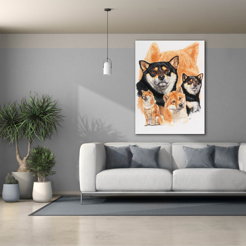 «Shiba Inv + Ghost» par Barbara Keith, H 54 po x l 40 po x P 1,5 po