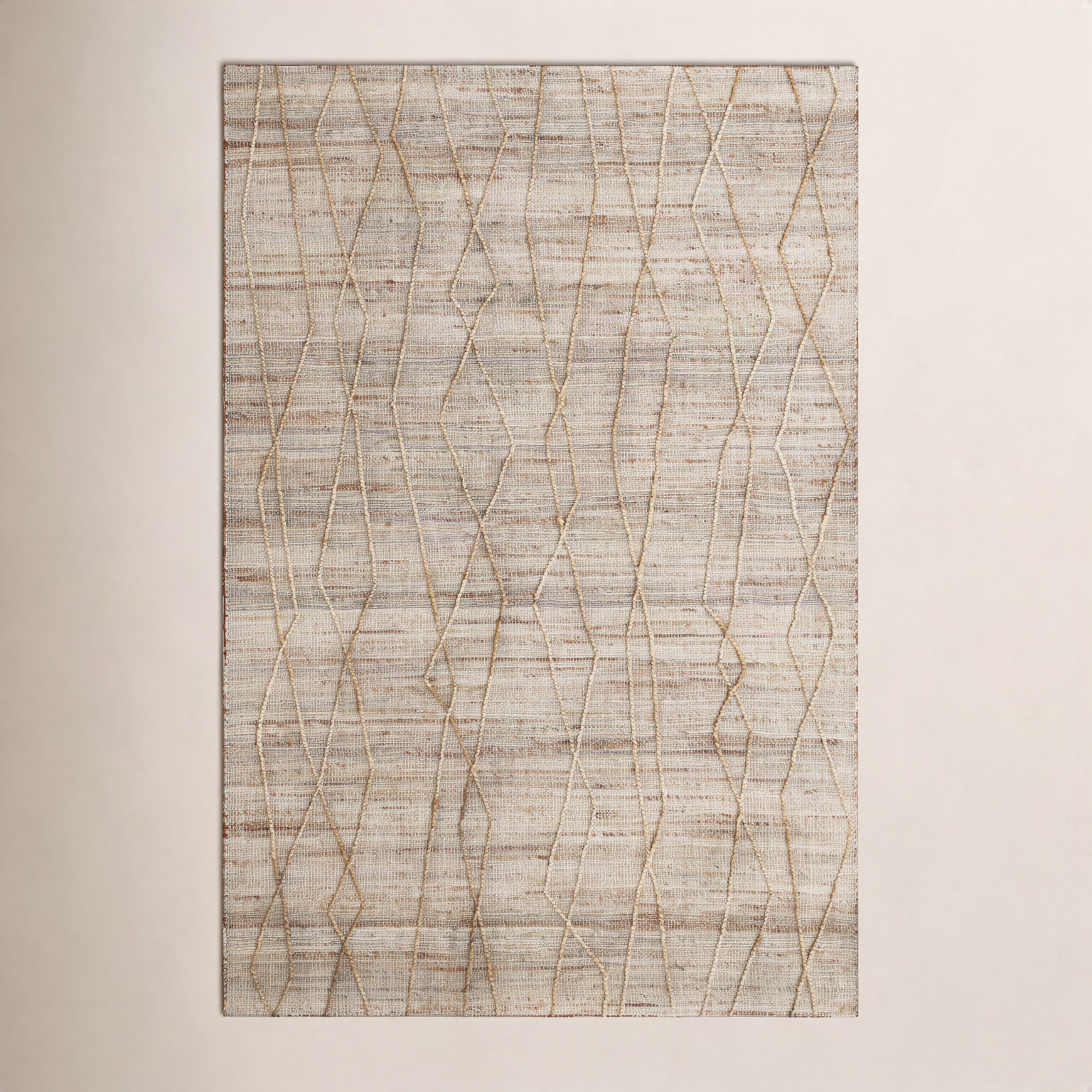 Ada Hand-Woven Abstract Jute Wool Rug, Rectangle 5' x 7'9"