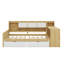 Lit de jour en L en bois avec armoires de rangement et tiroirs de rangement, lit multifonctionnel avec bureau d'étude-43212849-43212847